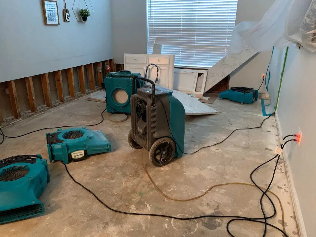 Dehumidifier in flood-cut room for Water Extraction & Removal in Sauk Rapids